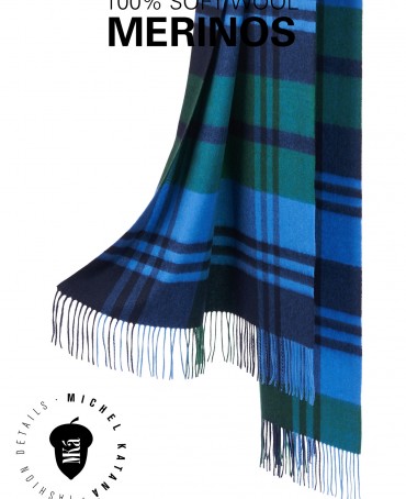 Палантин Унисекс TQ.W220_CHECK/VERT.ROYAL